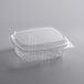Choice 8 oz. Clear RPET Tall Hinged Deli Container with Domed Lid - 50/Pack Main Thumbnail 3