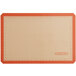 Baker's Mark 16 1/2" x 24 1/2" Full Size Heavy-Duty Orange Indexed Silicone Non-Stick Baking Mat Main Thumbnail 3