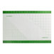A large rectangular silicone mat with a green grid pattern and measurement markings along the edges.
