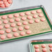 Baker's Mark 16 1/2" x 24 1/2" Full Size Heavy-Duty Green Silicone Non-Stick (40) 2" Macaron Baking Mat Main Thumbnail 1