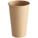 A brown Economy Kraft paper cup.