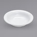 An American Metalcraft Jane Collection white melamine bowl on a gray surface.