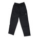 A pair of black Chef Revival baggy pants with a zipper on the side.