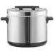 An Emperor's Select stainless steel pot with lid.