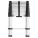 A black and silver Cosco aluminum ladder with black pinch-free locking mechanisms.
