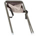 A brown Koala Kare infant seat Kradle attached to a folding chair.