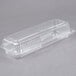 Durable Packaging PXT-350 Duralock 12" x 5" x 3" Clear Hinged Lid Plastic Container - 250/Case Main Thumbnail 2