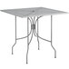 Lancaster Table & Seating Harbor Gray 30" Square Outdoor Standard Height Table with Ornate Legs Main Thumbnail 3