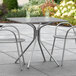 Lancaster Table & Seating Harbor Gray 30" Square Outdoor Standard Height Table with Modern Legs Main Thumbnail 1