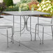 Lancaster Table & Seating Harbor Gray 36" Square Outdoor Standard Height Table with Ornate Legs Main Thumbnail 1