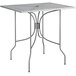 Lancaster Table & Seating Harbor Gray 24" x 30" Rectangular Outdoor Standard Height Table with Ornate Legs Main Thumbnail 3