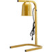 An Avantco gold heat lamp with a black cord.