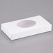 7 1/2" x 4" x 1 1/8" White 1/2 lb. 1-Piece Candy Box with Oval Window   - 250/Case Main Thumbnail 2