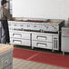 Cooking Performance Group 84" 4 Drawer Refrigerated Chef Base with 60" Gas Radiant Charbroiler and 24" Griddle - 260,000 BTU Main Thumbnail 1