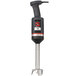 A black and silver Sammic medium-duty immersion blender with a white label.