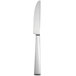 A silver Sant'Andrea Elevation steak knife with a black handle on a white background.