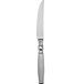 A Sant'Andrea Colosseum stainless steel steak knife with a white handle.