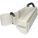 A white Richardson Products Inc. Weighted Block Utensil Holder with black handles.