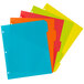 A group of colorful rectangular Avery Write & Erase plastic dividers with pockets.