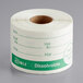 A roll of green paper labels with the days of the week on them.