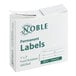 A box of Noble 1" x 2" permanent food rotation labels containing 500 labels per roll.