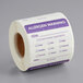 Noble Products 2" x 2" Dissolvable Big 8 Allergens Label - 250/Roll Main Thumbnail 3