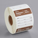 A roll of paper with brown and white text that says "Thursday"
