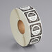 A roll of white Noble Products dissolvable day of the week clock labels with black and white words.