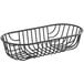 Acopa 9" x 4" Oblong Black Wire Basket Main Thumbnail 3