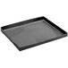 A black rectangular mesh tray with a black handle.