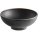 Acopa Heika 48 oz. Black Matte Textured Stoneware Bowl - 6/Case