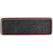 Acopa Heika 13 3/16" x 4 1/2" Black Matte Textured Rectangular Flat Stoneware Plate - 12/Case Main Thumbnail 3