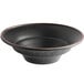 Acopa Heika 70 oz. Black Matte Textured Wide Rim Stoneware Pasta Bowl - 6/Case Main Thumbnail 3