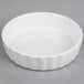 Tuxton BPK-0805 8 oz. Porcelain White Round Fluted China Souffle / Creme Brulee Dish - 12/Case Main Thumbnail 3