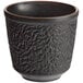 Acopa Heika 12 oz. Black Matte Textured Stoneware Mug - 12/Case