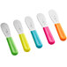 A group of Choice sandwich spreaders with neon handles in four different colors.