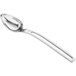 A Vollrath stainless steel oval serving spoon with an open handle.