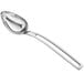 A Vollrath stainless steel oval serving spoon with an open handle.