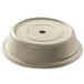 Cambro 911VS101 Versa Camcover 9 11/16" Antique Parchment Round Plate Cover - 12/Case Main Thumbnail 1