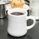 Acopa 12 oz. Ivory (American White) Victor Stoneware Coffee Mug - 12/Pack Main Thumbnail 5