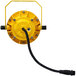The yellow circular TPI Fostoria LED replacement for a loading dock light.