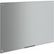 A Dynamic by 360 Office Furniture black glass dry erase board with a clear surface.