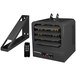 A black rectangular King Electric PlatinumX Series portable industrial unit heater with mounting brackets.