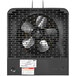 A black King Electric portable unit heater with metal fan blades.