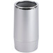 An American Metalcraft silver acrylic wine cooler with a silver rim.