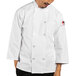 Uncommon Threads 3/4 Sleeve 0410 Unisex White Customizable Chef Coat Main Thumbnail 1