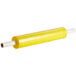 A yellow plastic tube of Lavex yellow stretch wrap on a white background.