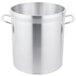 A close-up of a Vollrath Wear-Ever Classic Select heavy duty aluminum stock pot with handles.