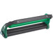 A green and black Lavex Coreless Stretch Wrap Dispenser with a handle.