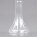 A clear polycarbonate Cambro bud vase with a small opening.